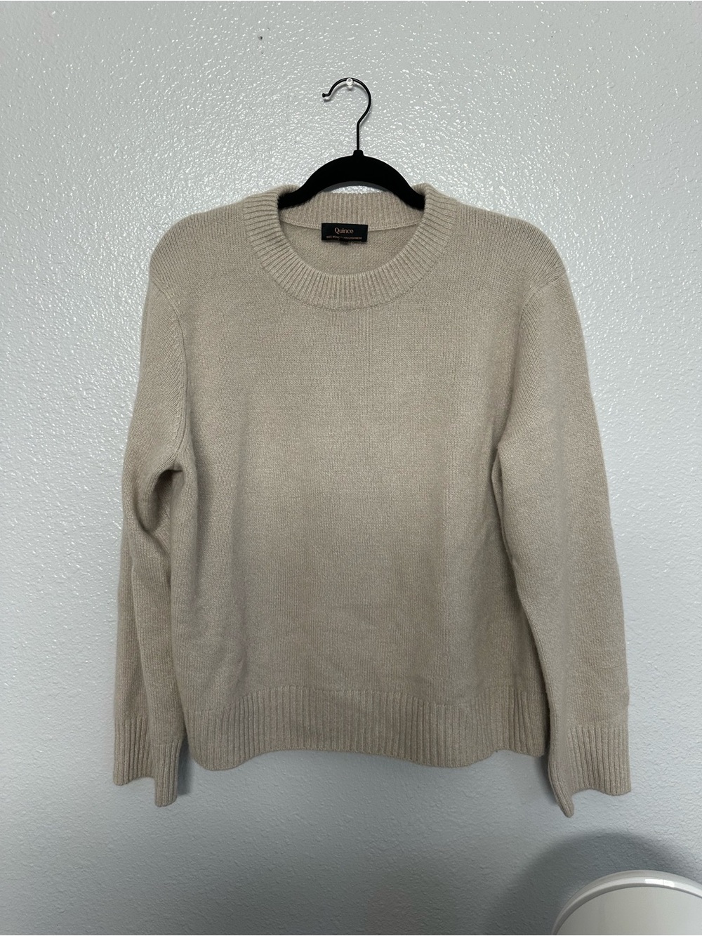 QUINCE Cashmere Crew Sweater (Oatmeal)
